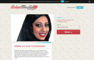 Asian Muslim Dating Homepage Image